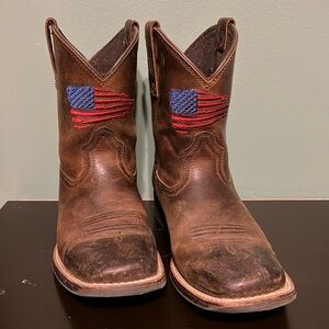 Ariat Boys Distressed Brown Patriot Cowboy Boots